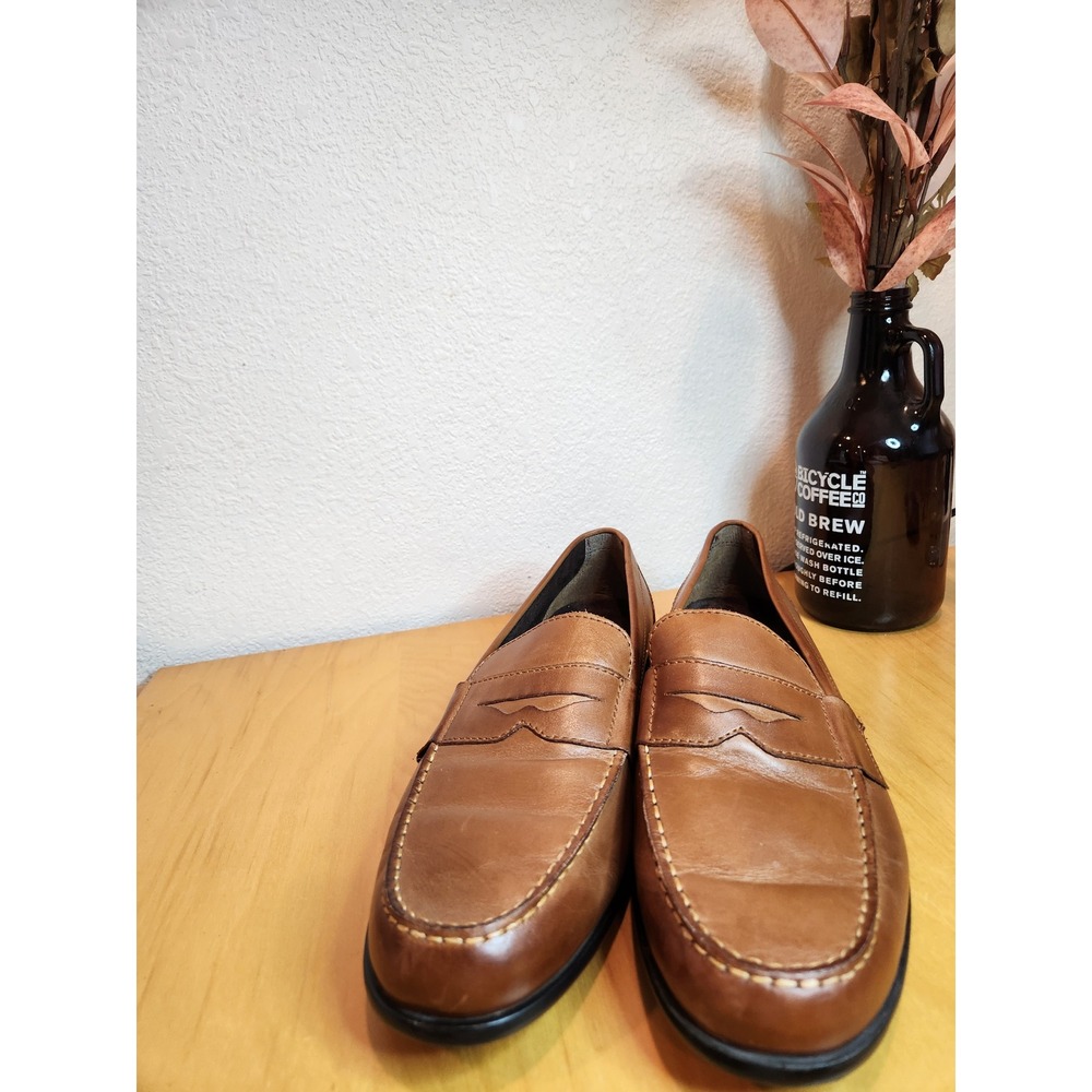 Rockport Mens 11.5 Brown Leather Penny Loafers Walkability‎ truTECH